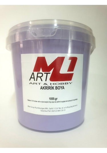M1 Art Akrilik Boya 1.Kg --10 Renk Seçeneği