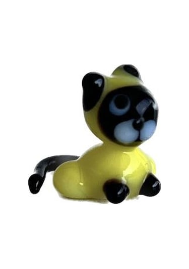 El Yapımı Mini Murano Cam Kedi Biblo A116-03