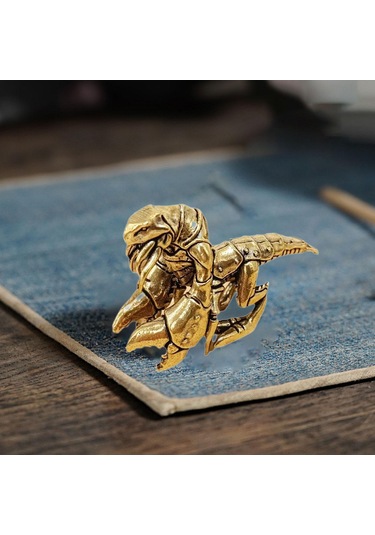 Suntek Çay Odası Masası Ofisi Için Pirinç Istakoz Heykelcik 5,6x2x3,6 Cm