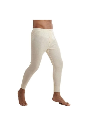 Hasyün Erkek Uzun Yün Don Uzun Yün Içlik Woolmark Sertifikalı Eko Krem