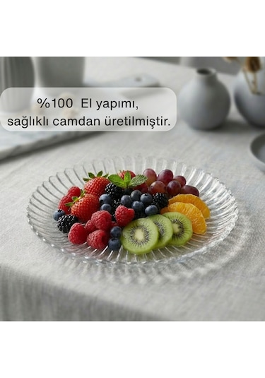 Selen Concept Papatya Model Cam Tabak 6'lı Set Renk