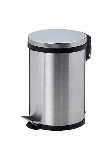 Pedallı Çöp Kutusu, Paslanmaz Çelik Metal Renk Meridyendukkan 5lt Metal