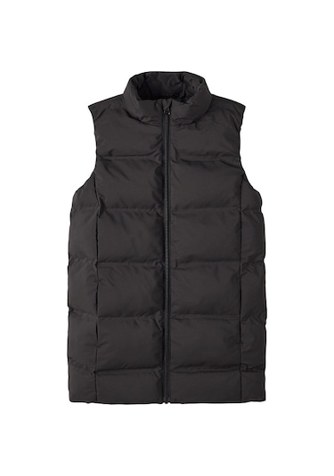 Name It Nkfmellow Long Puffer Kız Çocuk Yelek Siyah