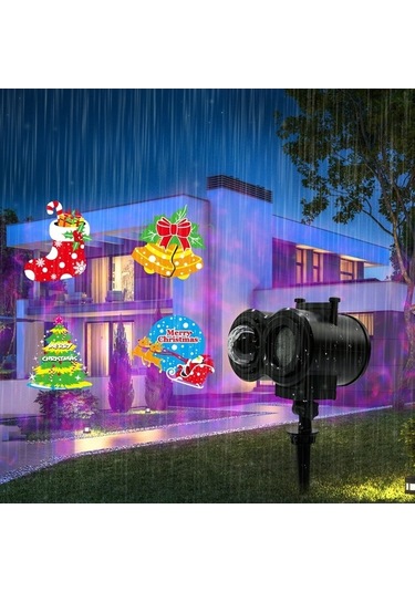 Prestigegoods Noel Tatili Işıkları Projektör 2'si 1 Arada Okyanus Lmh00053 Siyah