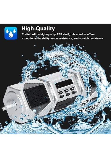 Pazly Motosiklet Stereo Hoparlör, Bt Gidon Dağı Mp3 Çalar Lmk00123, Kablosuz Müzik Sistemi Gümüş