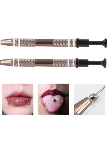 Lemestar Piercing İçin Alüminyum Dört Pençeli Pırlanta Tutucu, Sağlam Tutuş, Kaymaz Dizaynlı 2 Adet Paket Diğer
