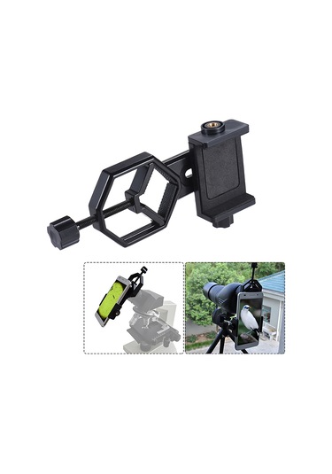 Yaozixa Metal Teleskop Uyumlu Telefon Tutucu, 28-47mm Gözlük Çapı, 5.2-8.2cm Genişlik Ayarı, Outdoor Fotoğraf Çekimi İçin