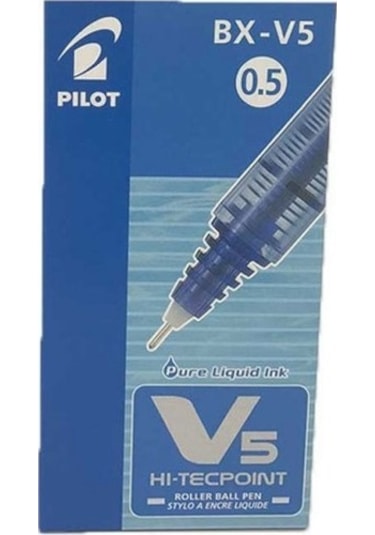 Pilot V5 Hi-Tecpoint Mavi 12Li Kutu Bx-V5-L-E