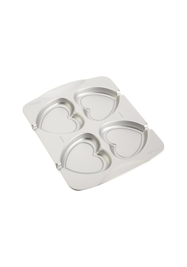 Kurabiye Kalıbı Kalpli 4 Lü Set 29 24 Cm Gri