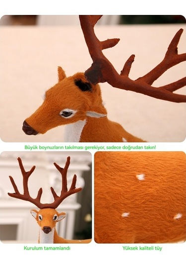 Novahub Yeni Yaratıcı Süsleme Simülasyon Orta Orta Noel Malzemeleri Geyik Elk Dekorasyon 25cm 25cm Mw Orta 25cm