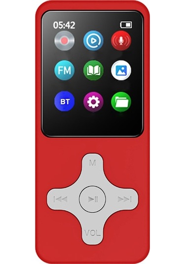 Trendooze Mp4 Mp3 İle İle Hoparlör Hallow-32gb Ekran,kırmızı Dijital Çalar Bt4.0 Beyaz & As