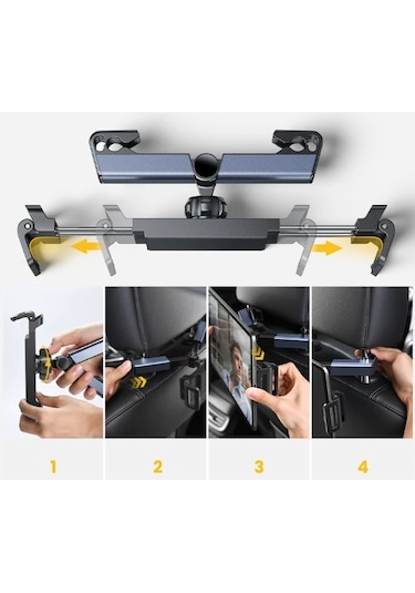 Koltuk Arkası Ayarlanabilir Tablet Telefon Tutucu 1