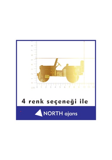 Altın Araç Sticker Etiketleri 10cm Model 39