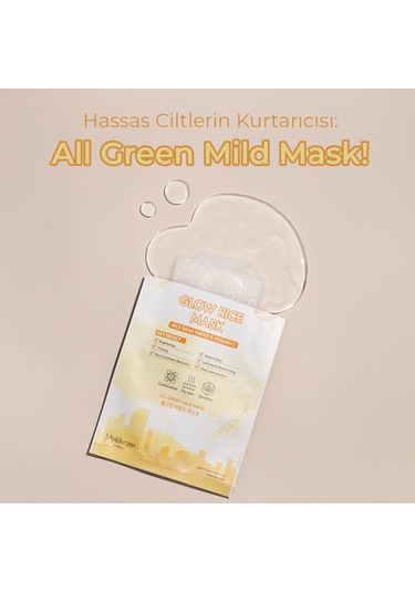 Muldream Glow Rice Mask Aydınlatıcı Kağıt Yüz Maskesi 25 ML