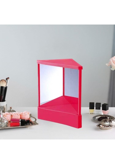 Suntek Geri Dönmeyen Ayna Kozmetik Aynası L-pembe-Kırmızı