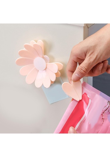 Suntek Çiçek Torbası Klipsleri Ofis Ev İçin Buzdolabı Pembe