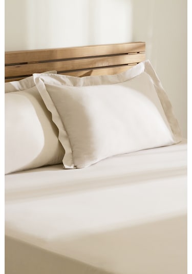 Kaşmir Home Basic %100 Pamuk Çift Kişilik Çarşaf Takımı Bej Bej