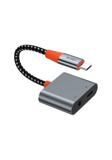 Lt10 Type-c To 3.5mm Aux Çevirici Ses Adaptörü Gri