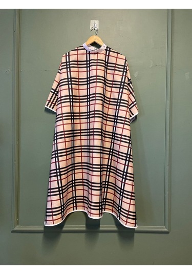 Desenli Penuar Berber Önlüğü Saç Kesim Önlüğü Tıraş Önlüğü Sarı