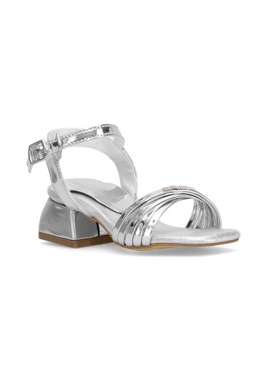 Elit Ask-p-40-25y Patik Kız Çocuk Abiye Ayakkabı Gümüş Gümüş