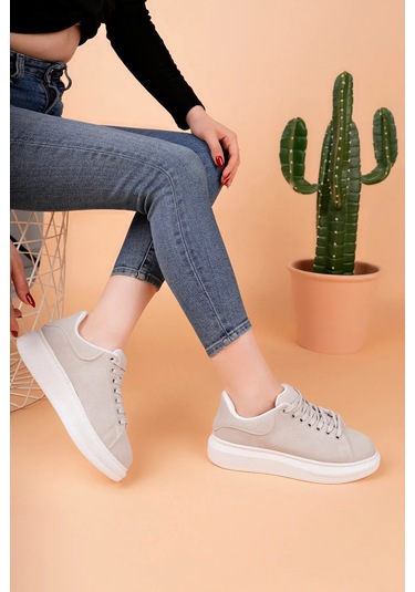 Luis A Costa Lc101 Gri Süet Kadın Sneaker Renkli