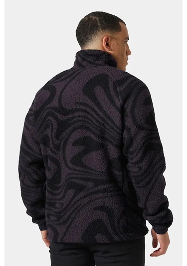 Helly Hansen Erkek Panorama Printed Pile Snap Mont Siyah