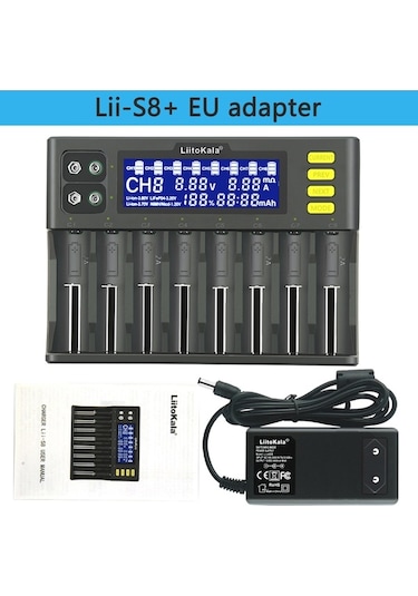 Maoyaya Liitokala Lii-s8 Pil Şarj Cihazı, 18650-26700 Pil İçin