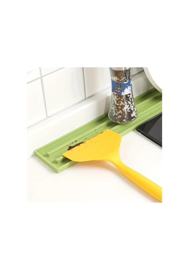 Maxaccess Gri Mutfak Düzenleyici Kaymaz Saklama Paspası Çok Amaçlı Kapak Kaşık Kurutucu Gri