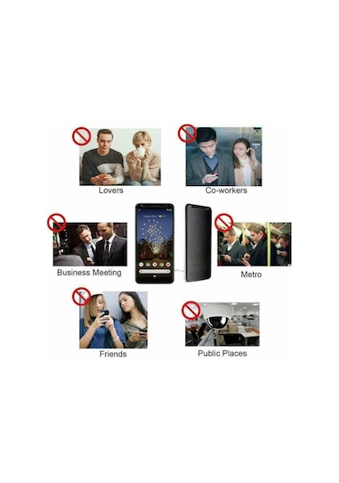 Huawei P20 Lite Privacy Hayalet Cam Ekran Koruyucu