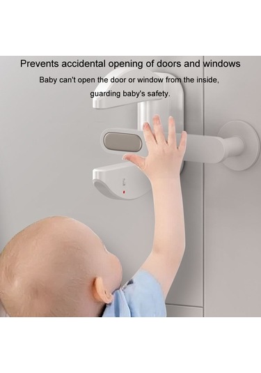 Sones Kapı Durdurucu Tek Başına Yaşayan Hırsızlık Önleyici Kapı Durdurucu Deliksiz Çocuk Güvenlik Kilidi Engelleyici Beyaz
