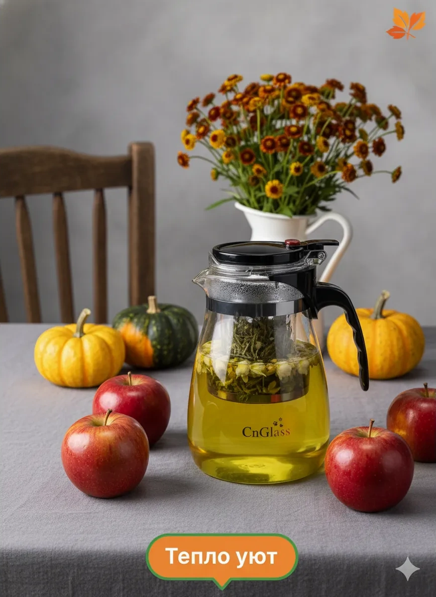 Cnglass Gongfu Demlik, 900 Ml, Düğmeli Tipot Demleme Çaydanlık 10745590 Beyaz