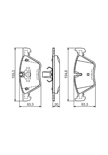 Bmw 3 E90 320i 2.0 2005-2011 Bosch Ön Balata Wva23794