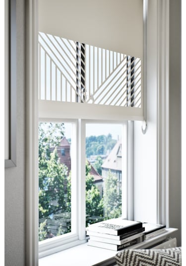 Lazer Kesim Mat Stor Perde, Lazer Kesimli Klasik Serisi, C-151001 Beyaz Renk Beyaz