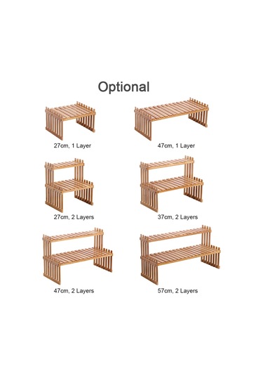 Hangfox Tek Katlı 47cm Bambu Dekoratif Raf - Bitki Ve Eşya Düzenleyici - Canlı Odalar, Balkonlar İçin Dayanıklı Tasarım