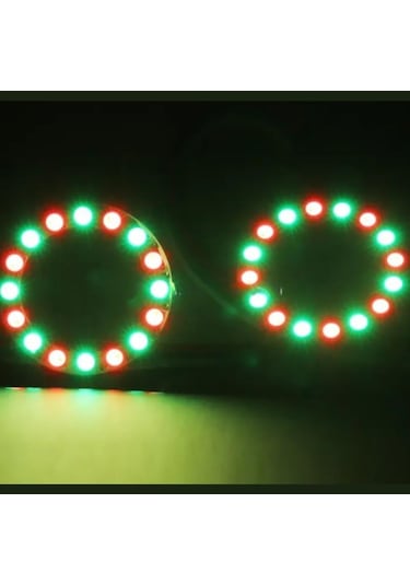 Doraled WS2812B ARGB Magic Matrix Ekran 5V Dijital Yuvarlak Pixel 35 Led Halka 96 x 77 MM