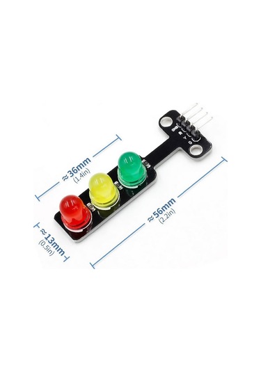 Alkatronik-Trafik Işık Led Modülü 5V Ortak Katot 8Mm Led Kırmızı Sarı Yeşil