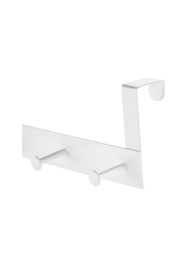 Pratik 6'lı Metal Kapı Arkası Askısı - 30 Kg Taşıma Kapasiteli Beyaz, 46.5 Cm
