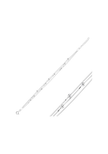 925ayar Gümüş Üç Sıra & Taşsız Toplu Bileklik