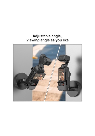 Djı Osmo Pocket 3 İçin Puluz Koruyucu Çerçeve Manyetik Masaüstü Montaj Açısı Ayarlanabilir Taban Siyah