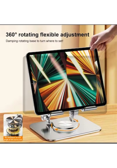 Lenovo Tab Tb311fu 10.1'' Uyumlu 360 Derece Dönebilen Katlanabilir Metal Stand