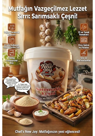Chefs New Joy Sarımsaklı Çeşni Garlic Seasoning 1 KG