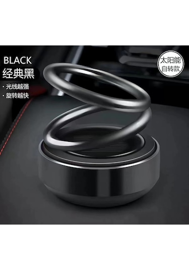 Reedark Araç Parfümü - Güneş Enerjili Döner Çift Halkalı Koku Difüzörü Mavi Elektrokaplama Diğer