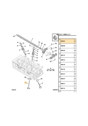 Takım Subap 8v 106 206 306 Tu3jp 44024413-094891-094959
