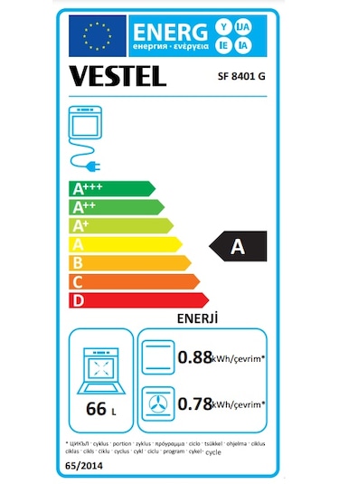 Vestel SF 8401 G Turbo Ocaklı Solo Fırın