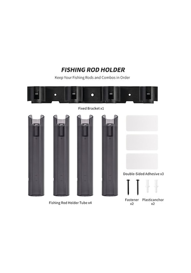 Novahub Çoklu Olta Tutucu - Abs Malzeme, 32x19.5cm, 480g, Tüm Olta Çeşitlerine Uyumlu, Ergonomik Tasarım