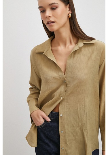 Kraşlı Gömlek Haki Haki