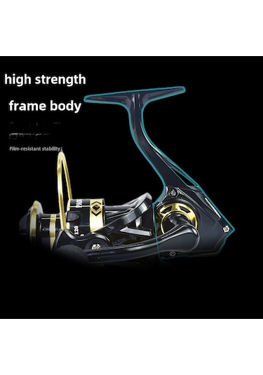 Moveevo Tam Metal Kafa İplemli Spinning Olta Makinesi - Dayanıklı Nylon Konstruksiyonu, Yumuşak İşlem, Deniz Ve Karadan Çok Amaçlı Kullanım Yy3000