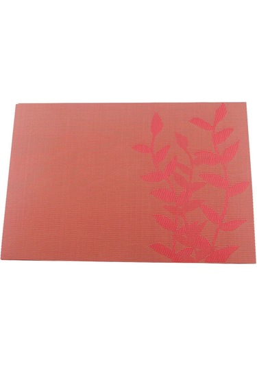 Kırmızı 6 Adet Pvc Masa Paspasları Kaymaz Su Geçirmez Placemats Yaprak Çiçek Ağacı Masa Dekoratif Paspaslar Mutfak Aksesuarları Kırmızı