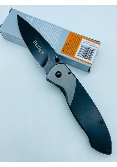Gerber Marka Metal Kasa Küçükboy Mini Kamp Çakı //16cm-x31 Gri - Siyah