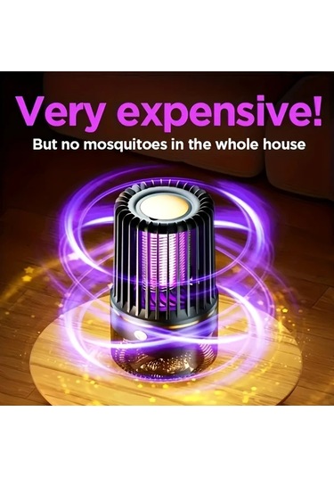 Xuweiwei 1 Takım Premium Usb Şarj Edilebilir Sessiz Sivrisinek Öldürücü Siyah Şarj Ediliyor Dış Mekan Büyük Kapasite